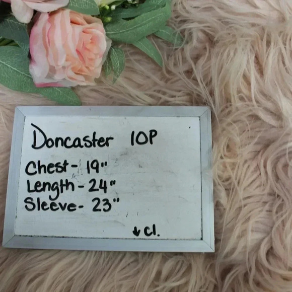 Doncaster navy silk lined blazer size 10 petite - Picture 13 of 14